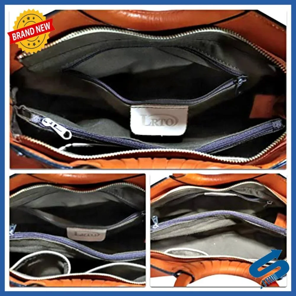Genuine Leather Satchel Crossbody Shoulder Bag Top Handle Purse